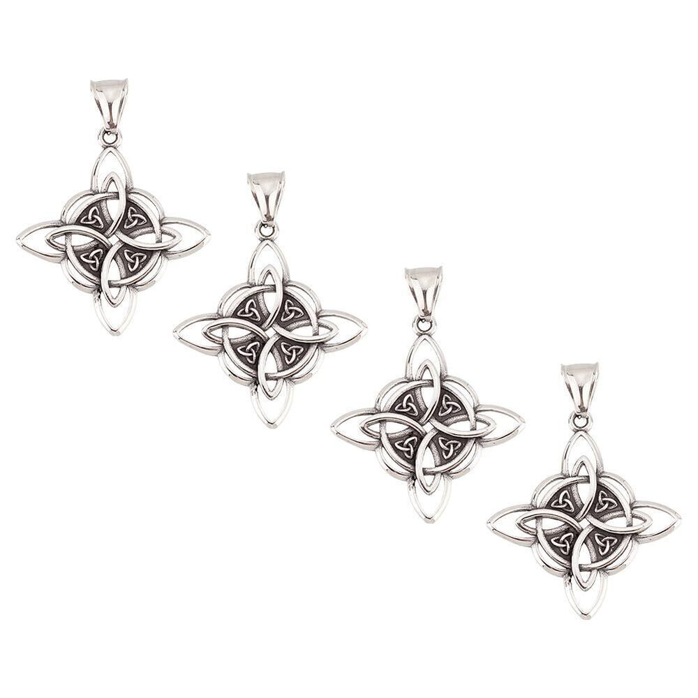 2781 4Pcs 304 Stainless Steel Charms Antique Silver Tibetan style Manual